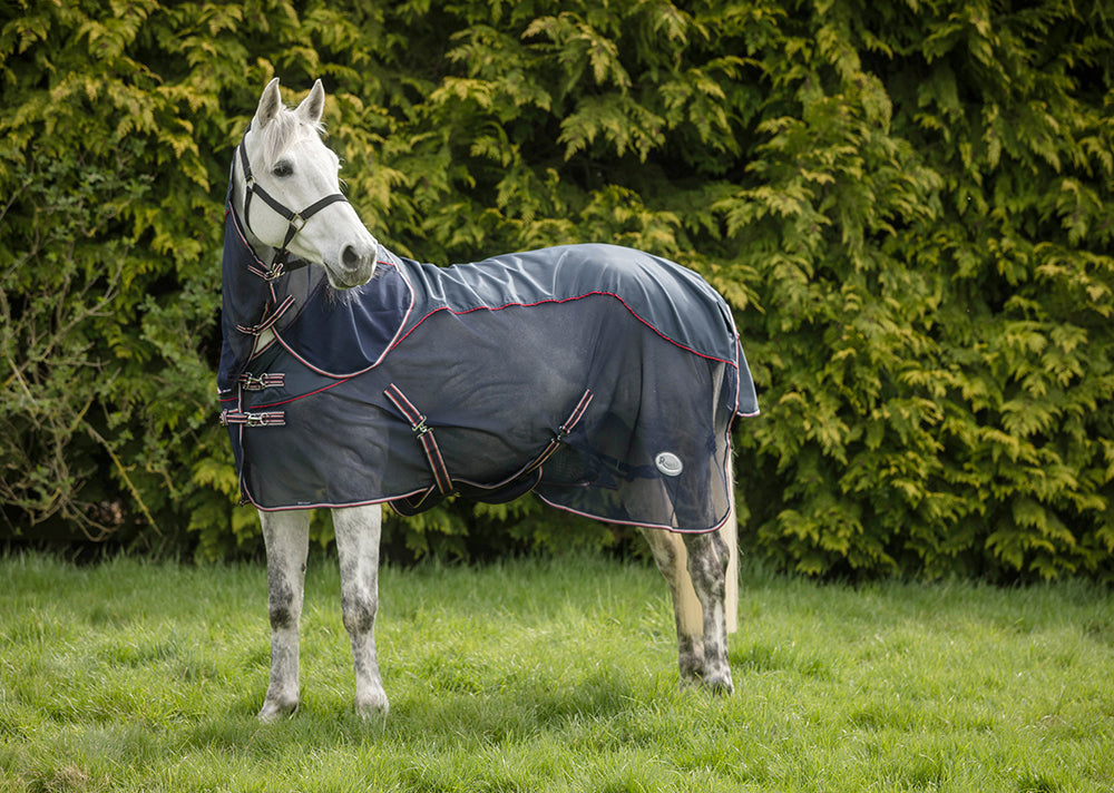 Rhinegold Mombasa Showerproof Topline Fly Rug With Neck Cover