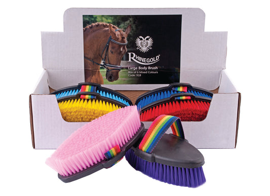 Rhinegold Large Body Brushes - Mixed Colours